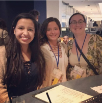 Kudos Regional Reach( Megan Foster, Rachel Panichella, and Allison Moss USF Party at SCA Annual Convention - Tapestry Fall 2018